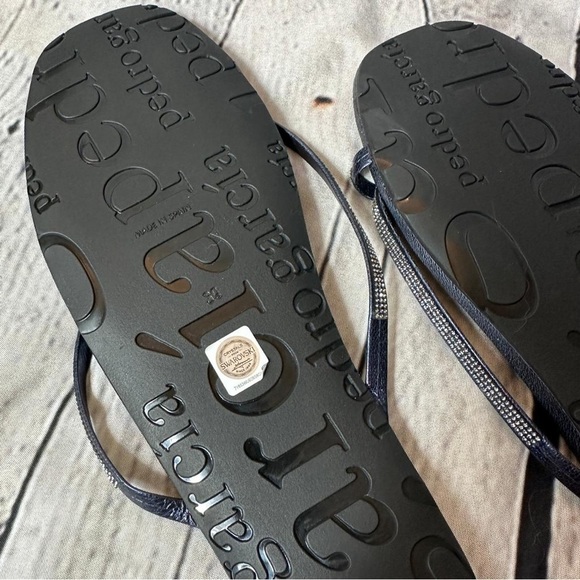 New Pedro Garcia Swarovski Crystals Blue Slide Sandals Size 39 - Picture 4 of 5